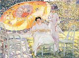 The Garden Parasol by Frederick Carl Frieseke